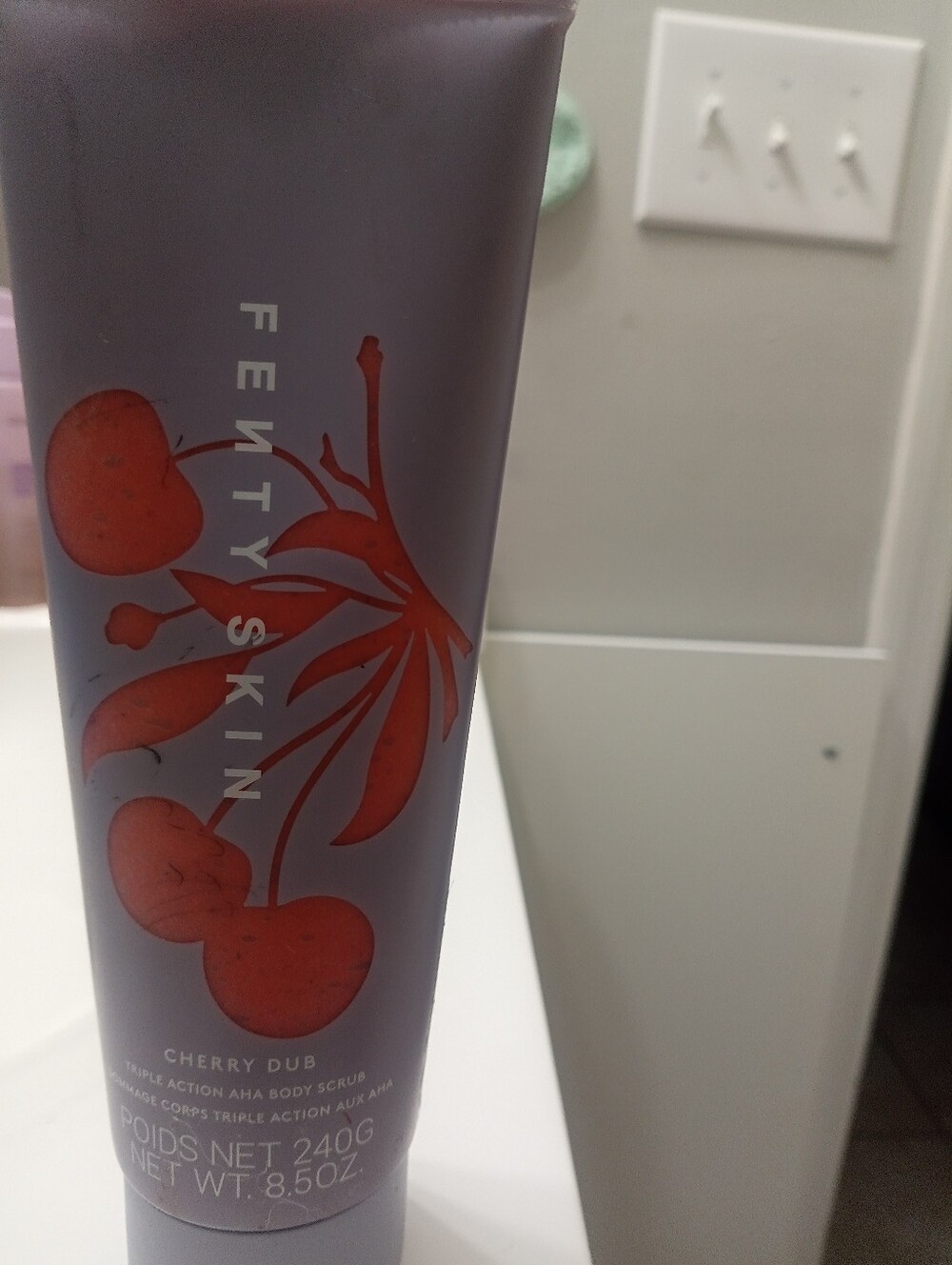 Fenty Beauty Cherry Dub Body Scrub - Purple with Red Accents